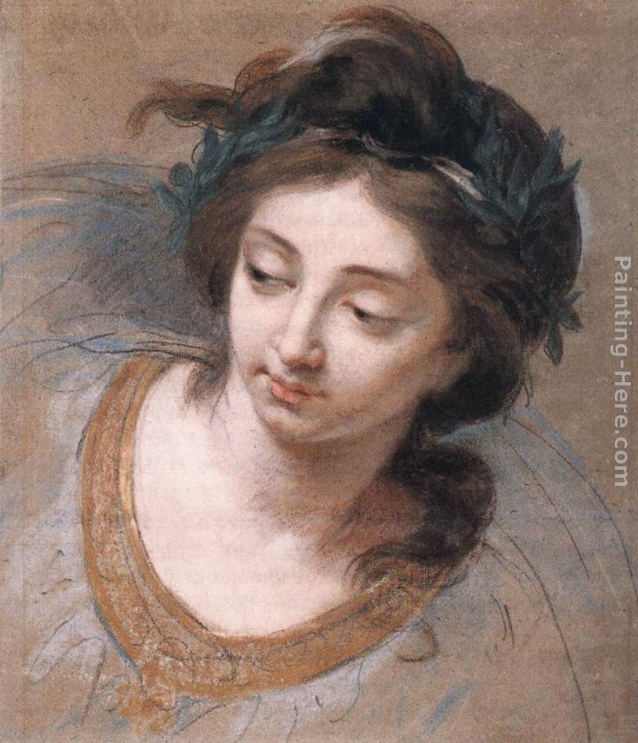 Woman's Head painting - Elisabeth Louise Vigee-Le Brun Woman's Head art painting